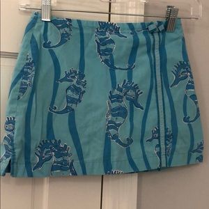 Lilly Pulitzer sea horse kids skirt / skort